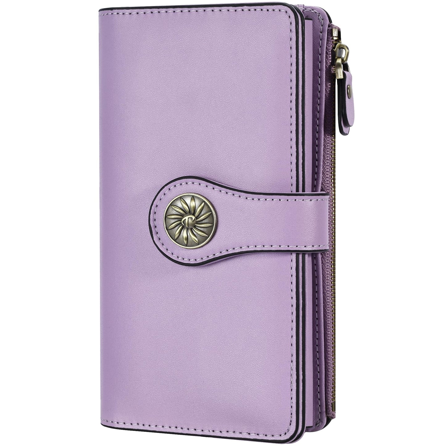 HOTTravelambo Women's Wallet RFID Blocking Trifold Clutch Large Capacity Credit Card Holder Travel Purse