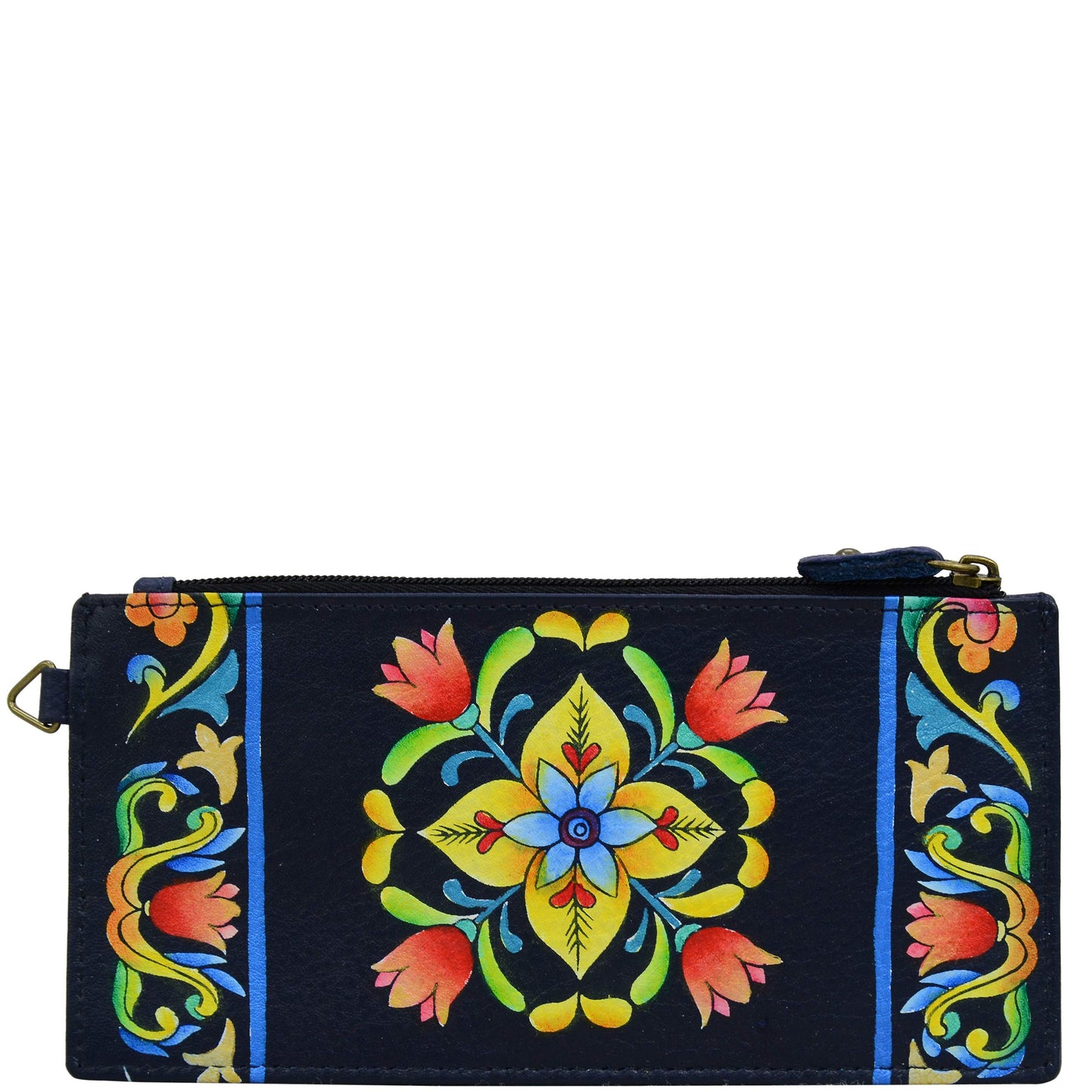 HOTAnna by Anuschka Women's Hand Painted Genuine Leather Organizer Wallet | Hand Painted