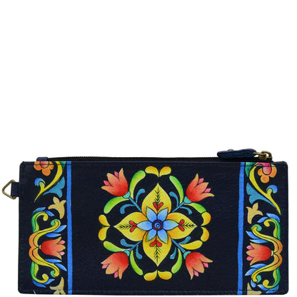HOTAnna by Anuschka Women's Hand Painted Genuine Leather Organizer Wallet | Hand Painted