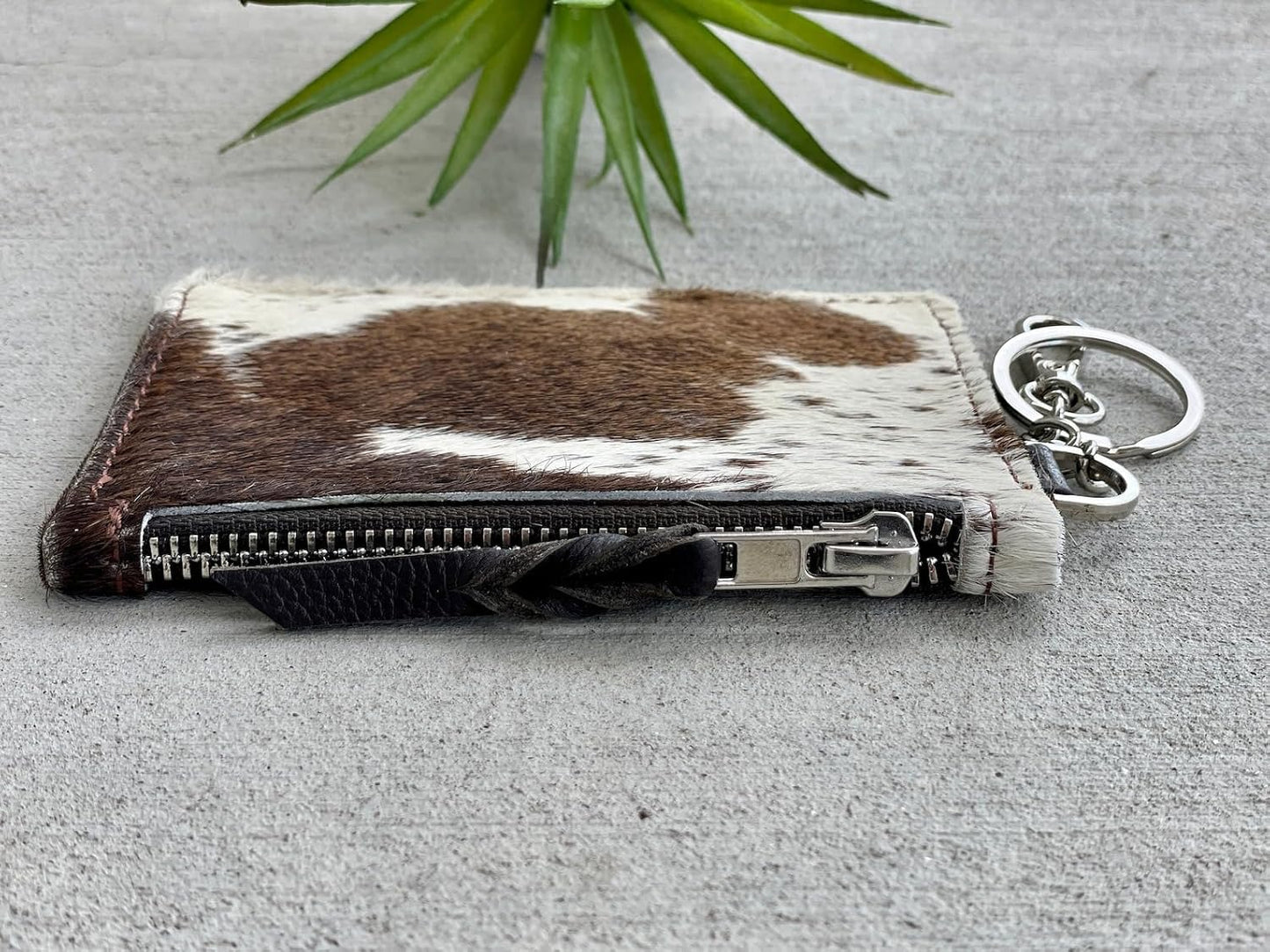 HOTChic Cowhide Keychain Wallet with Credit Card Holder, Coin Purse - Ideal Gifts for Her