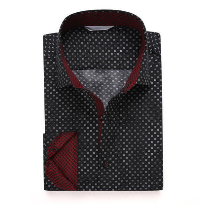 HOTAlex Vando Mens Printed Dress Shirts Regular Fit Casual Button Down Shirt | Wrinkle resistant, Machine washable, Contrast on inner collar & cuff, True-to-size cut, Business & Daily, Easy outfit pairing