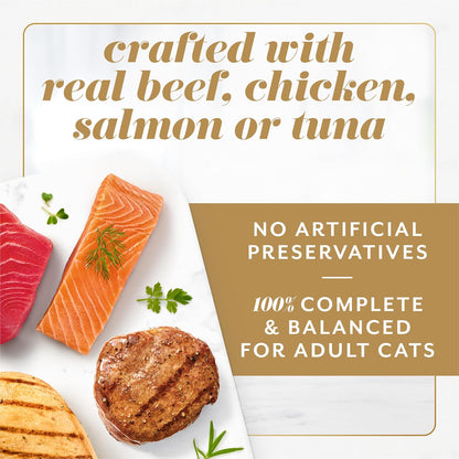 HOTFancy Feast Gems Pate Cat Food Mousse and a Halo of Savory Gravy Wet Cat Food Variety Pack - (Pack of 12) 4 oz. Boxes