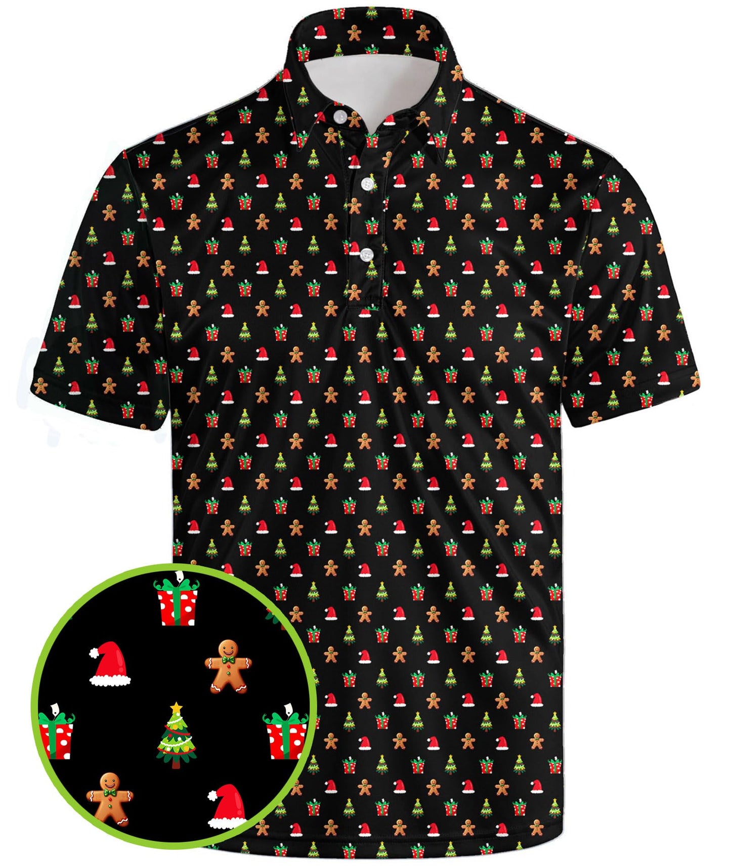 HOTGolf Polo Shirts for Men Funny Print Quick Dry Short Sleeve Performance Golf Shirts Moisture Wicking Polo Shirts