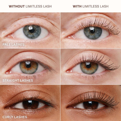 HOTILIA - Limitless Lash Mascara (After Midnight | Soft black) | Lengthen, Lift, Separate | 12-HR Wear | Smudge-Resistant | Conditioning | Safe for Sensitive Eyes, Clean, Cruelty-Free