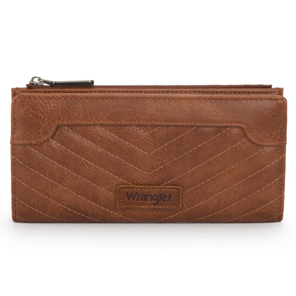 HOTMontana West Wrangler Cow Print Wallets Womens Bifold Credit Card Wallet Women's Wallets, Card Cases & Money Organizers Brown Wallet for Women Ladies Female Cash Wallett with Smooth Zipper
