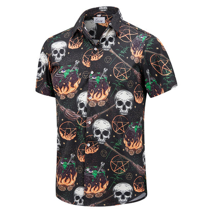 HOTEUOW Men's Hawaiian Shirt Short Sleeve Printed Button Down Beach Shirts