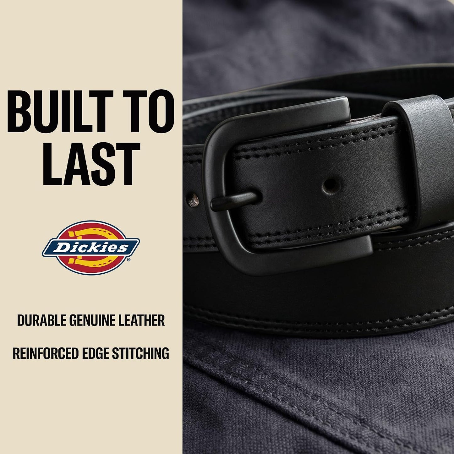 HOTDickies Men's Genuine Leather Work Casual Belt