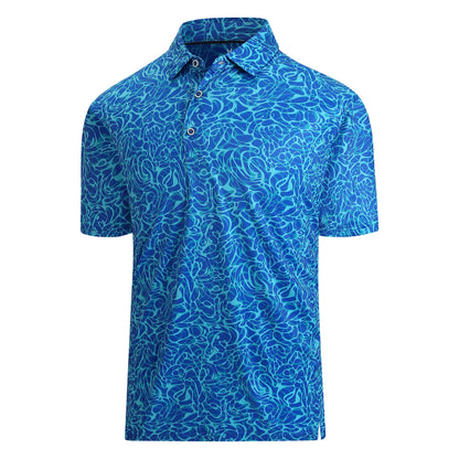 HOTDamipow Premium Golf Shirts for Men Dry Fit Performance Polo Short Sleeve Collared Shirt