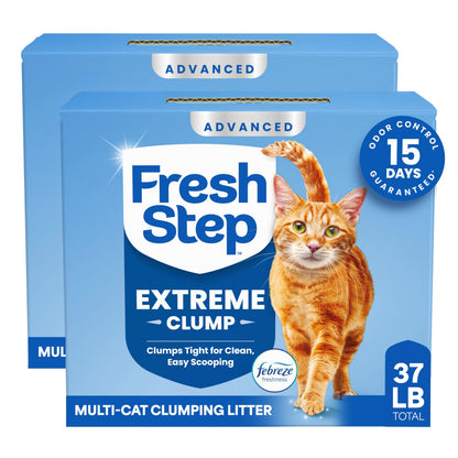 HOTFresh Step Heavy Duty Odor Block Advanced Multi Cat Clumping Litter with Febreze, 17.5 lb (Package May Vary)