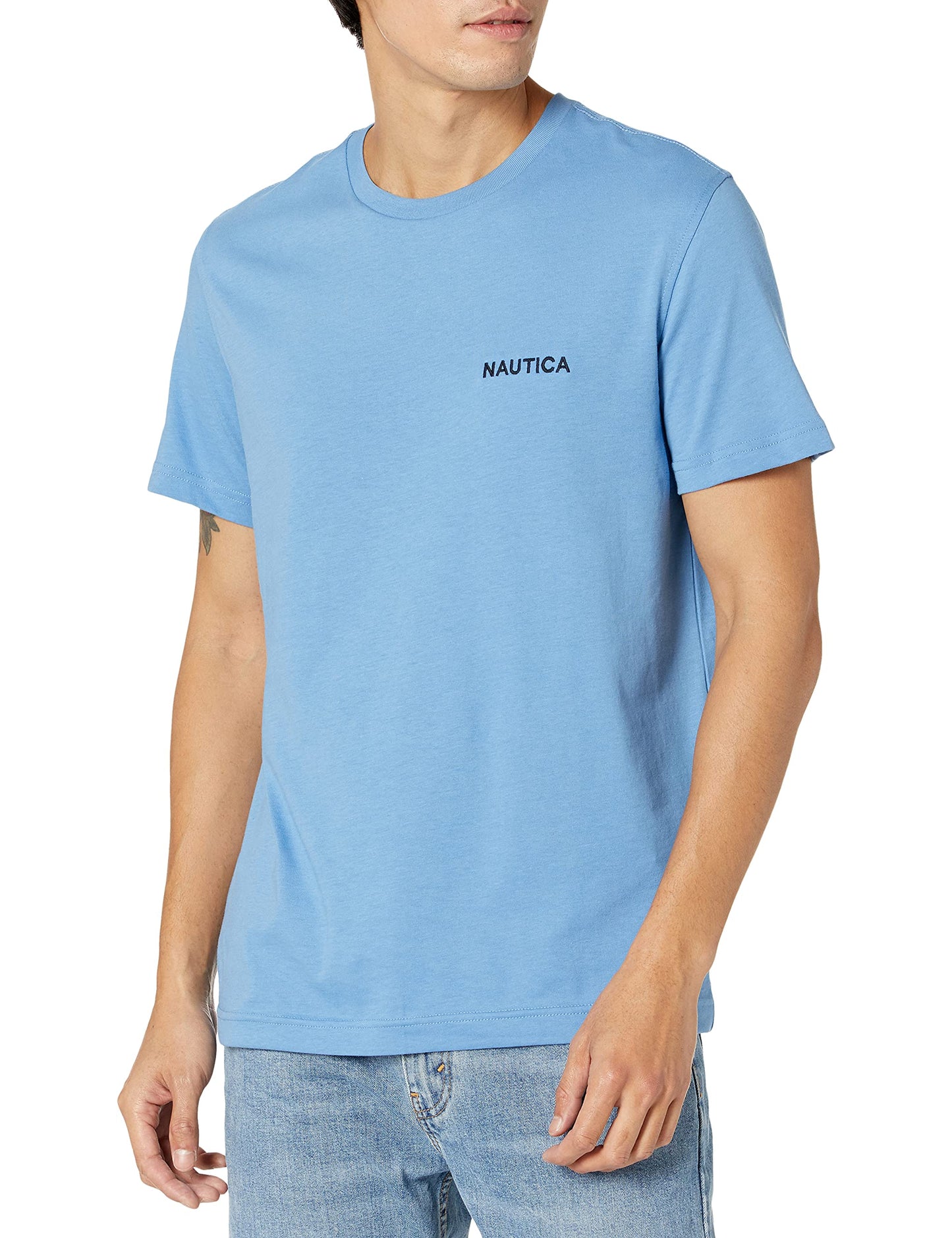 HOTNautica Men's Short Sleeve Solid Crew Neck T-Shirt Shirt