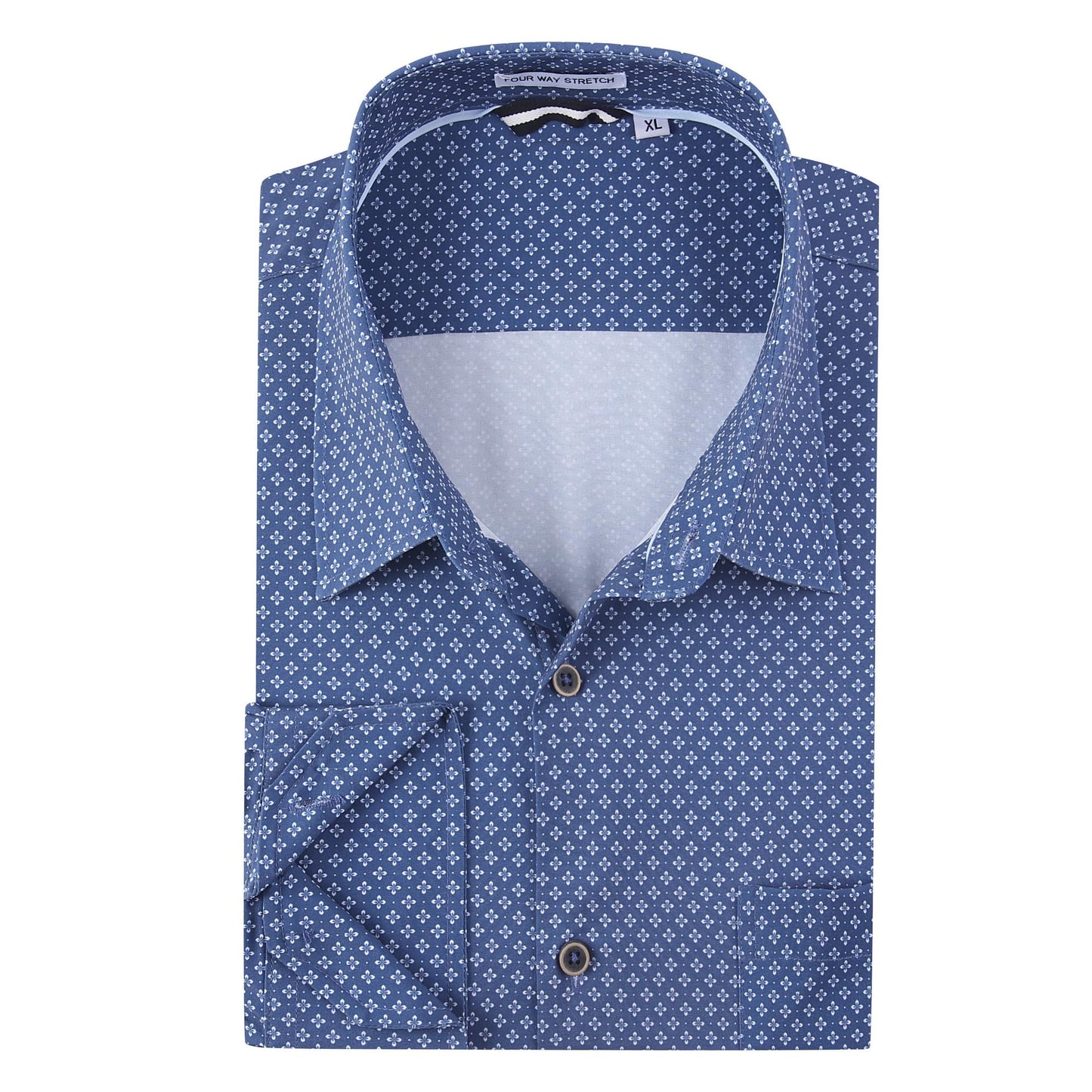 HOTAlex Vando Mens Printed Dress Shirts Regular Fit Casual Button Down Shirt | Wrinkle resistant, Machine washable, Contrast on inner collar & cuff, True-to-size cut, Business & Daily, Easy outfit pairing