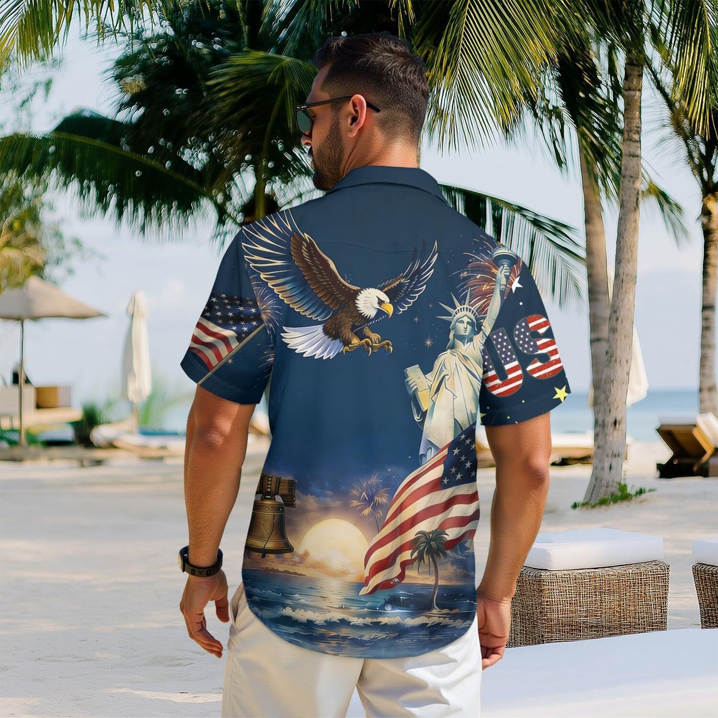 HOT250Th Anniversary USA Hawaiian Shirt for Men, 1776-2026 Patriotic Short Sleeve Shirt, Independence Day Gifts