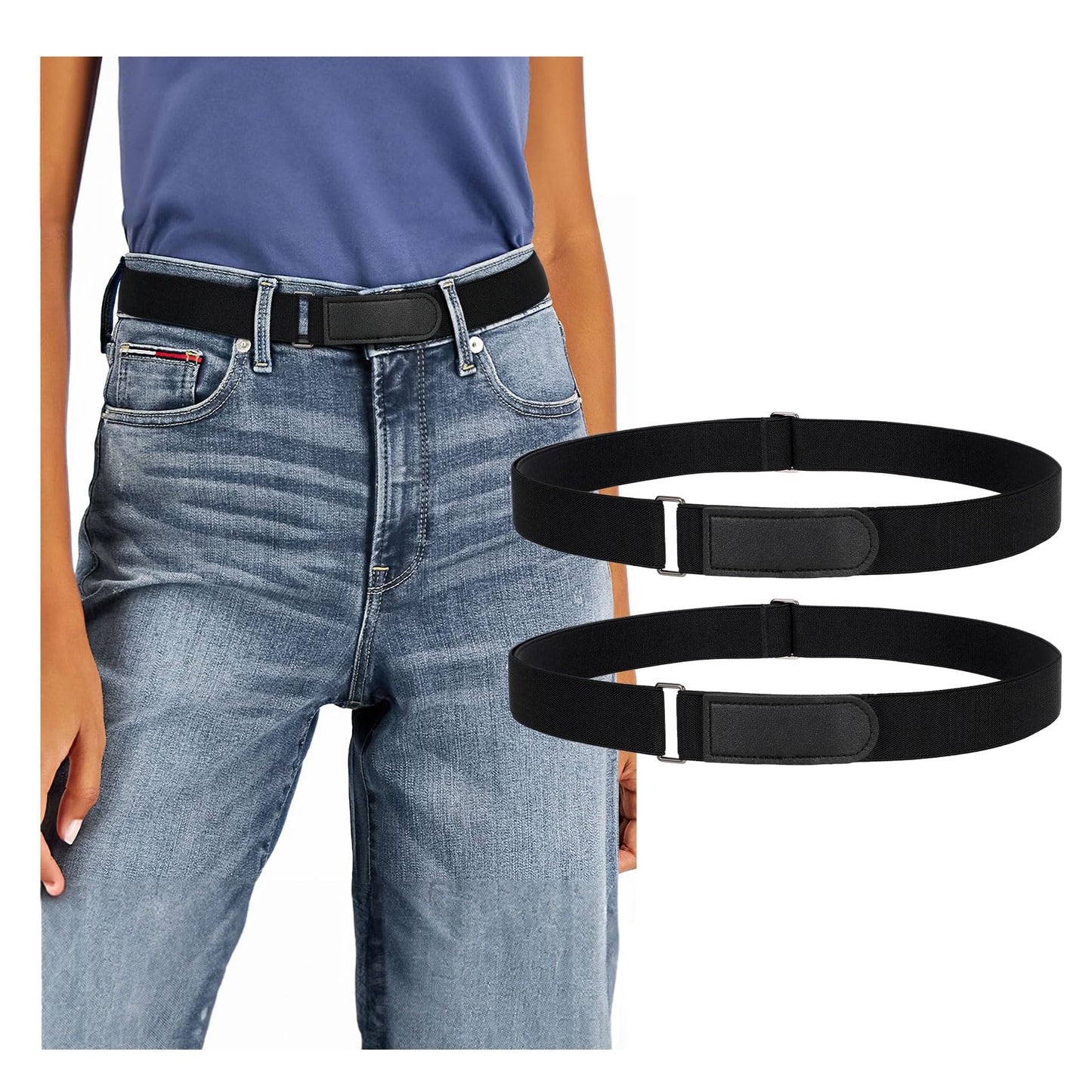 HOTJASGOOD Crop Top Tuck Waist Band Adjustable Band Tucking Sweaters Shirts Elastic Stretch Belts for Women Change Style of Tops