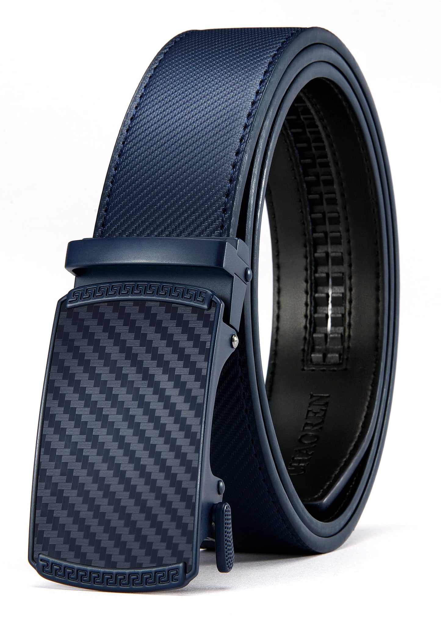HOTCHAOREN Mens Belt Leather Ratchet Belt - Customizable Fit, Effortless Style (35mm)