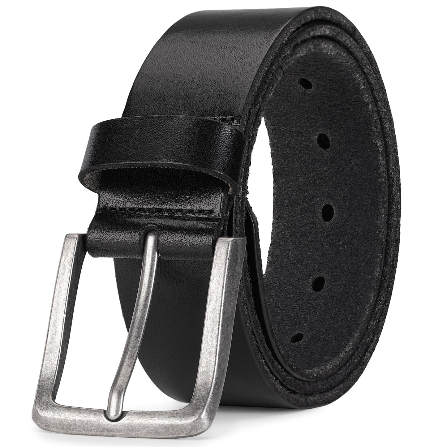 HOTThicken Full Grain Leather Mens Belt Heavy Duty Mens Work Belt Mens Belt High Hardness Buckle Packed In Gift Box