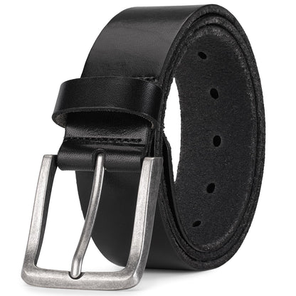 HOTThicken Full Grain Leather Mens Belt Heavy Duty Mens Work Belt Mens Belt High Hardness Buckle Packed In Gift Box