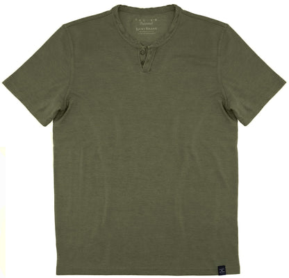 HOTLucky Brand Men's Venice Burnout Notch Neck Tee Shirt