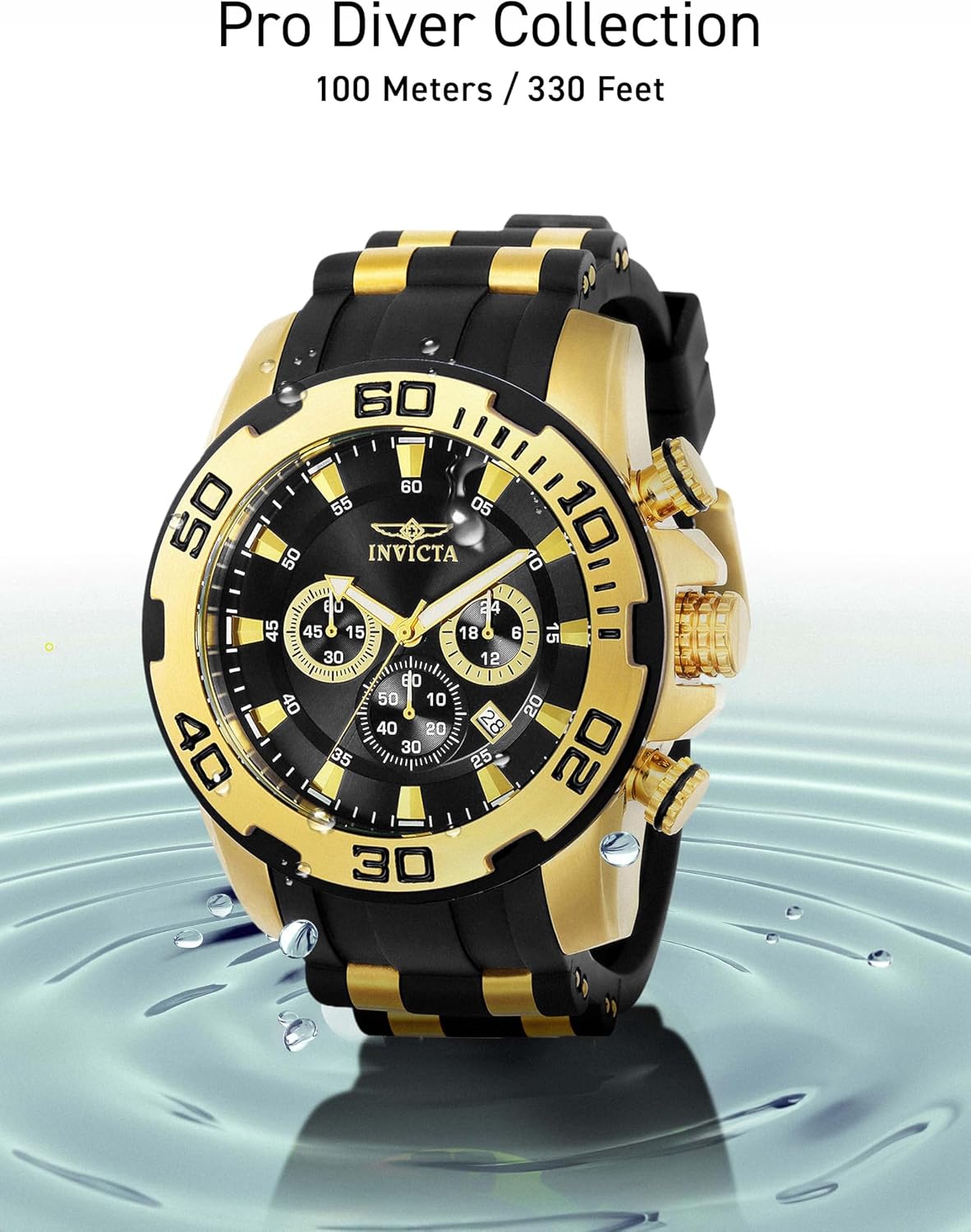 HOTInvicta Men's 22340 22341 22343 22344 22346 Pro Diver Analog Display Quartz Black Watch