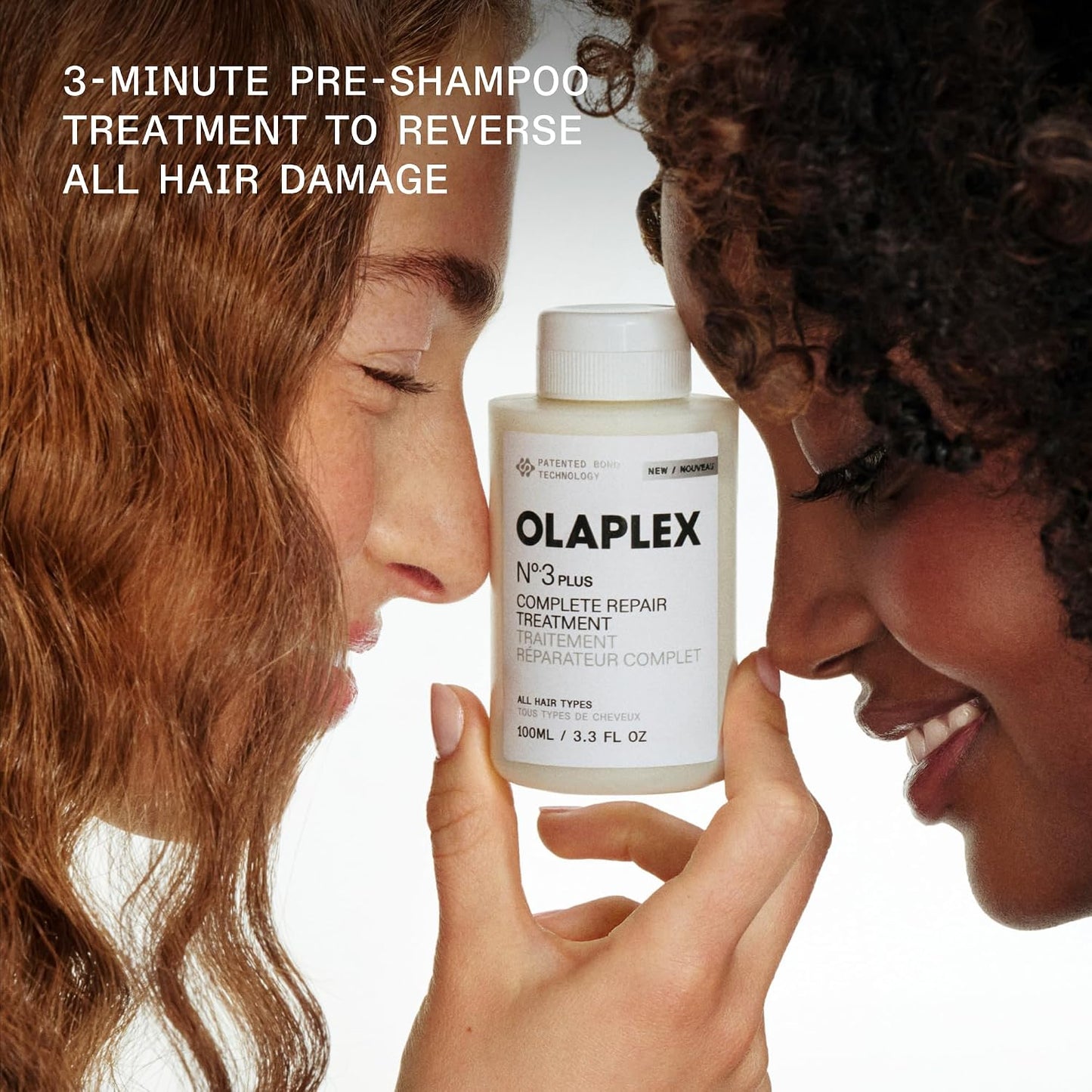 HOTOlaplex N°.3PLUS Complete Repair Treatment: 3-minute Pre-shampoo Treatment to Immediately Repair Hair Damage for Softer, Stronger Hair | For Coily, Curly, Straight, and Wavy