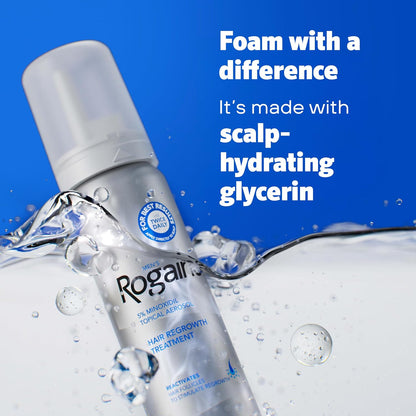 HOTMen's Rogaine 5% Minoxidil Topical Foam, Unscented, 3 Mo Supply, 3x 2.11 Oz
