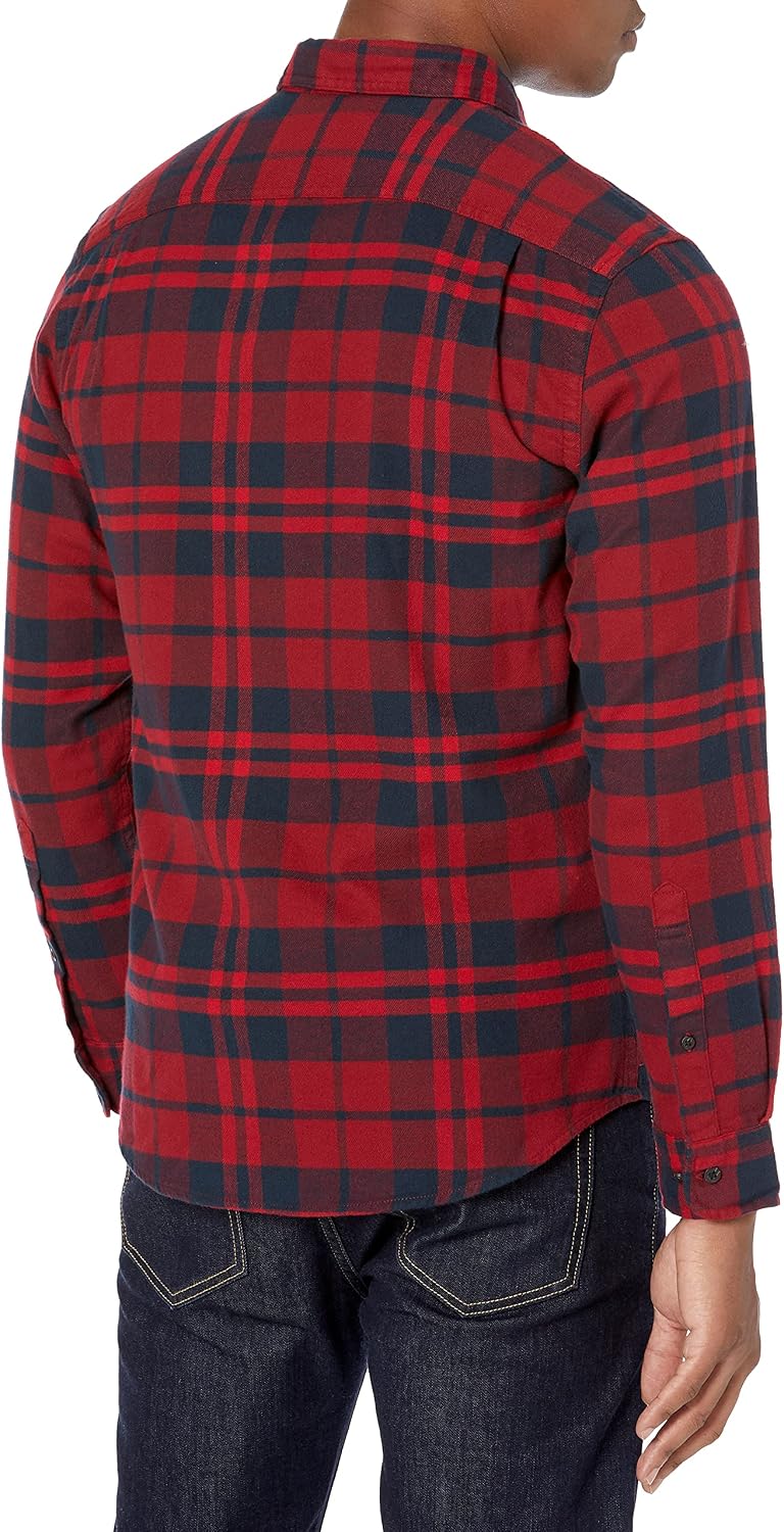HOTAmazon Essentials Men's Slim-Fit Flannel Shirt, Long Sleeve Button Down Plaid