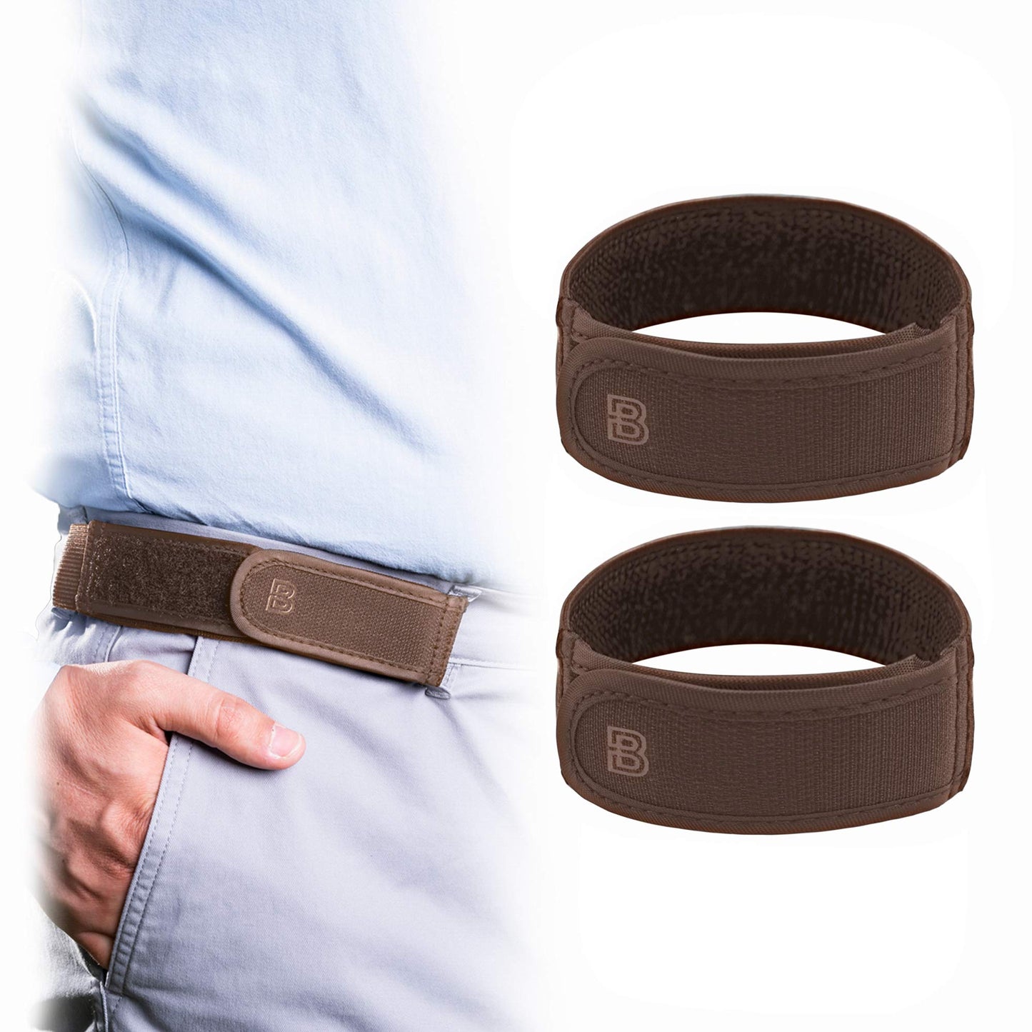 HOTBeltBro Titan No Buckle Elastic Belt For Men — Fits 1.5 Inch Belt Loops, Comfortable and Easy To Use