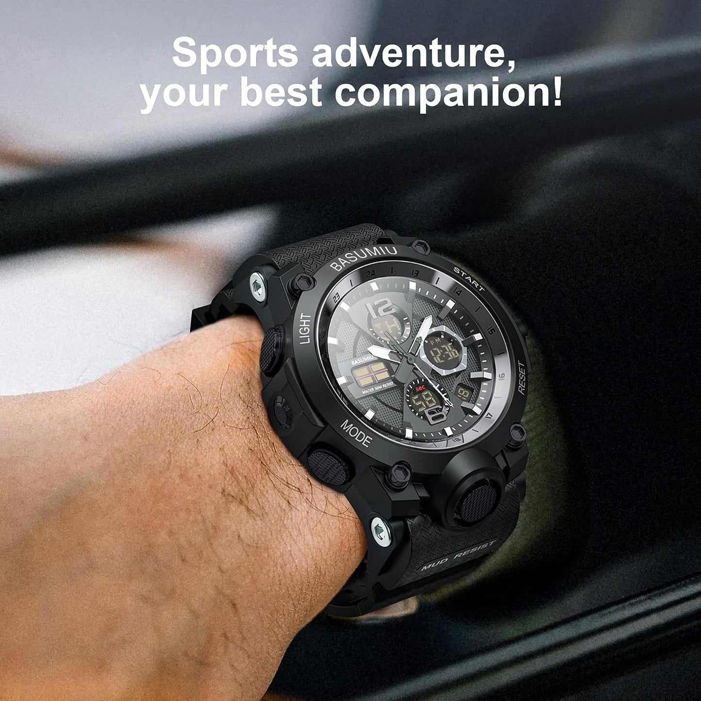 HOTGold Military Dive Tactical Digital Man Watches for Men Nice Luxury Waterproof Diver Mens Watches Work Black Sports