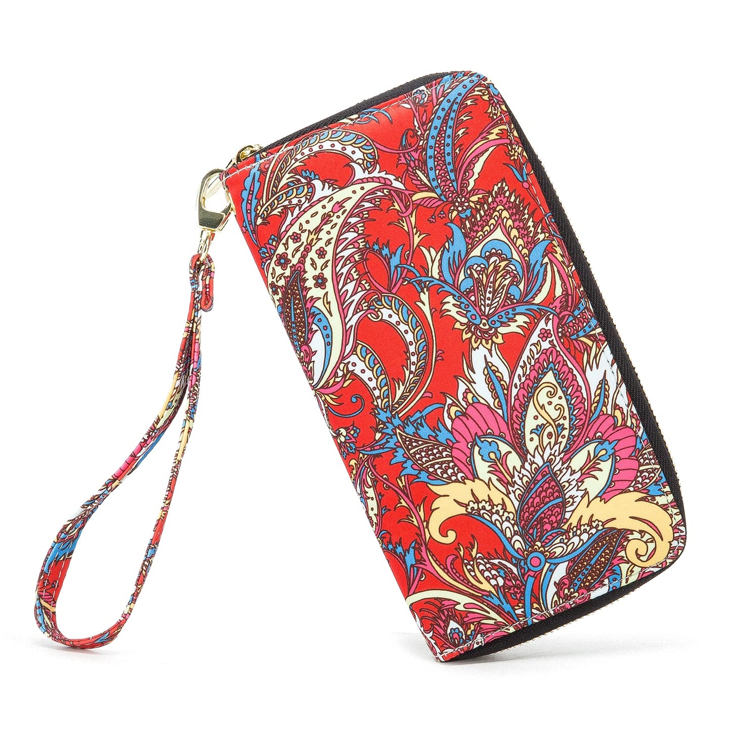 HOTWomen Wallet Card RFID For Womens Holder Blocking Credit Small Zipper Purse Pocket Bifold Slim Coin ID Ladies Wristlet Clutch Large Capacity Window Case Travel Zip Women's