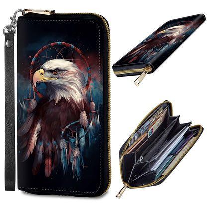 HOTWomens Wallet, PU Leather RFID Cute Wristlet Wallets for Girls Women Ladies Purse Large Credit Card Clutch Purse Card Holder Coin Pocket Travel Wallets with Zipper, Art Black Cat