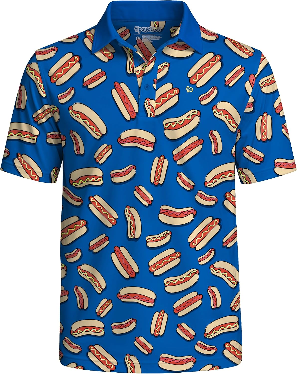 HOTTipsy Elves Men’s Golf Polo Shirt - Moisture Wicking, Stretch Fabric, Athletic Fit - Performance Polo