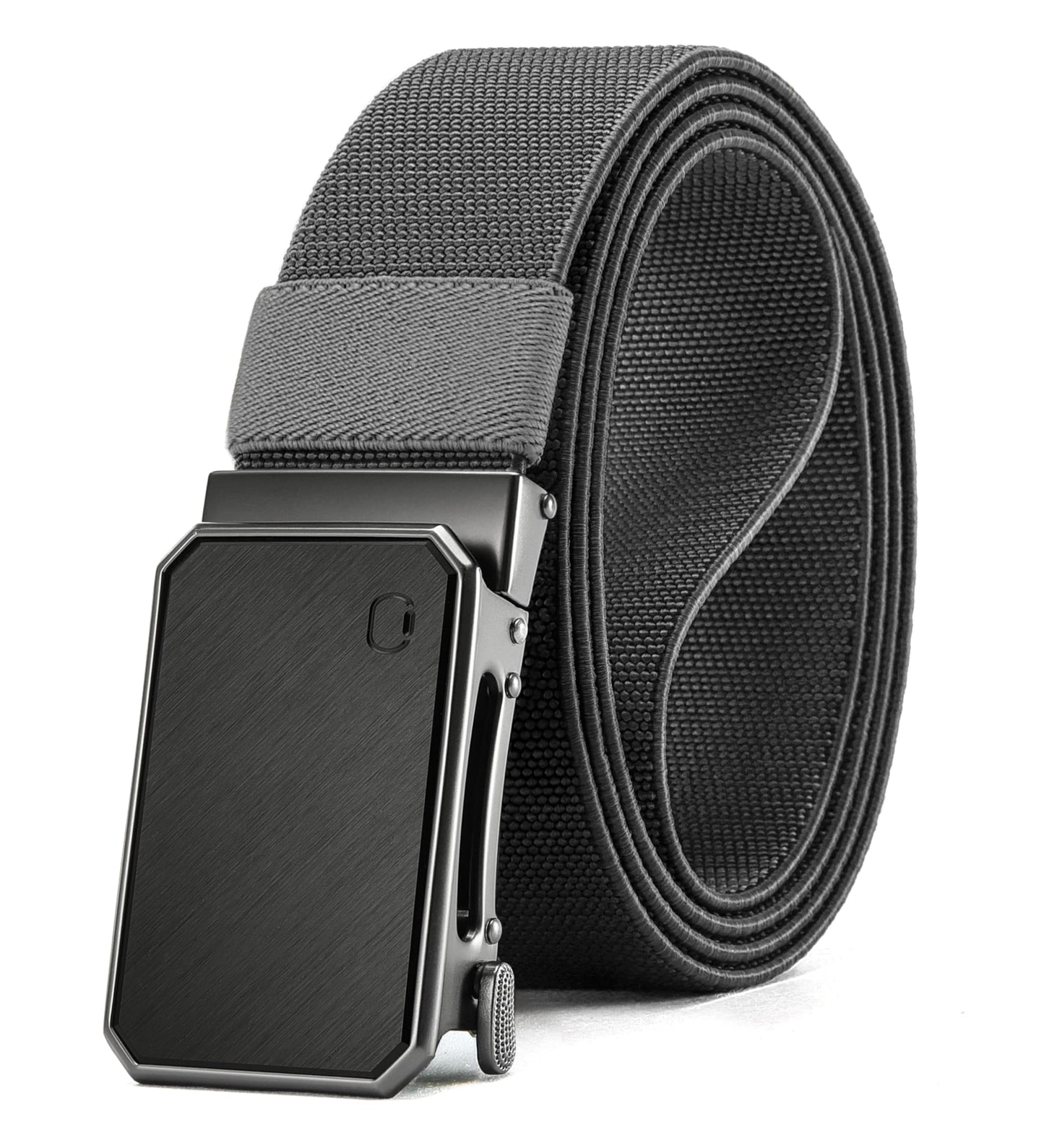 HOTCHAOREN Mens Ratchet Belt – 1.5" Stretch Nylon Belts for Casual, Work, Golf – Adjustable Fit for Everyday Comfort