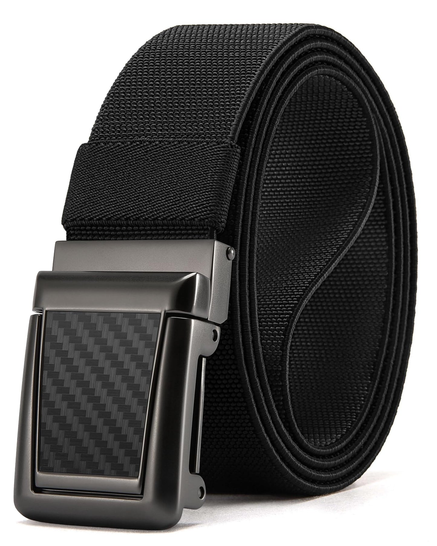 HOTCHAOREN Tactical Belt Men - 1.5" Stretch Work Belt with Zin Alloy Buckle | Quick Release Flip Buckle, Heavy Duty for Military EMT EMS Hiking, Stretchy Nylon
