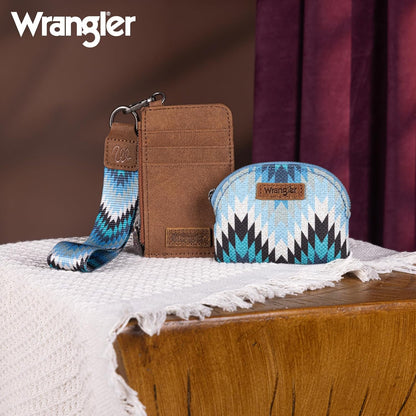 HOTWrangler Aztec Keychain Wristlet Wallets for Women Western Dual Pouch Wristlet Credit Card Holder Wallet with Zipper Pocket WG2211-W0051JN