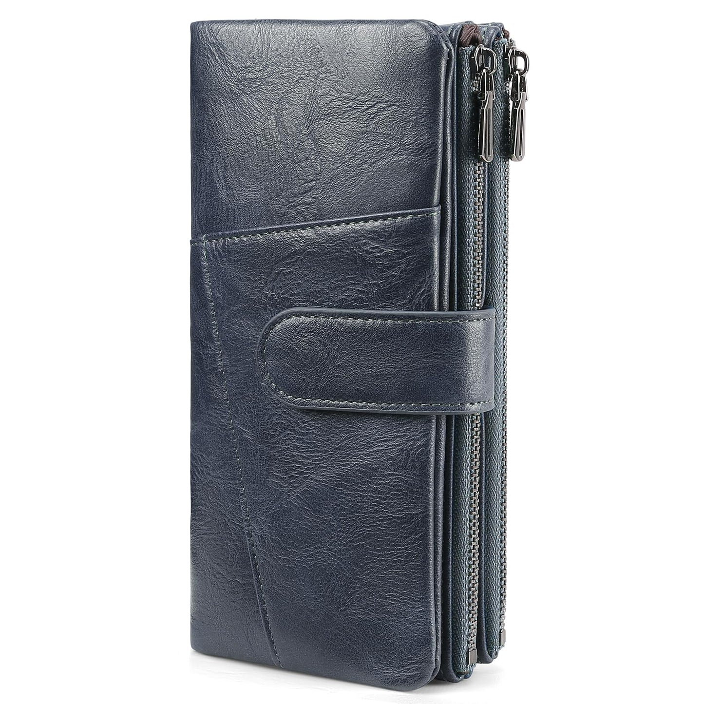 HOTFALAN MULE Womens Wallet RFID Blocking Large Capacity Card Holder Vegan Leather Trifold Wallets