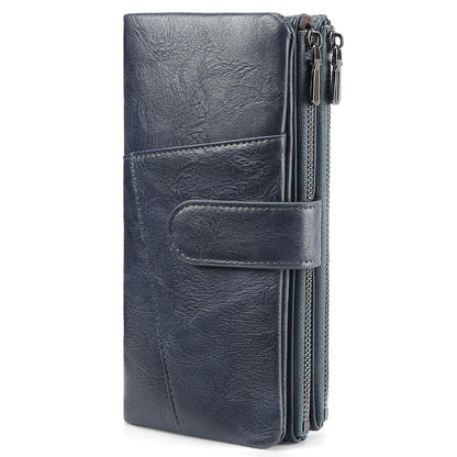 HOTFALAN MULE Womens Wallet RFID Blocking Large Capacity Card Holder Vegan Leather Trifold Wallets