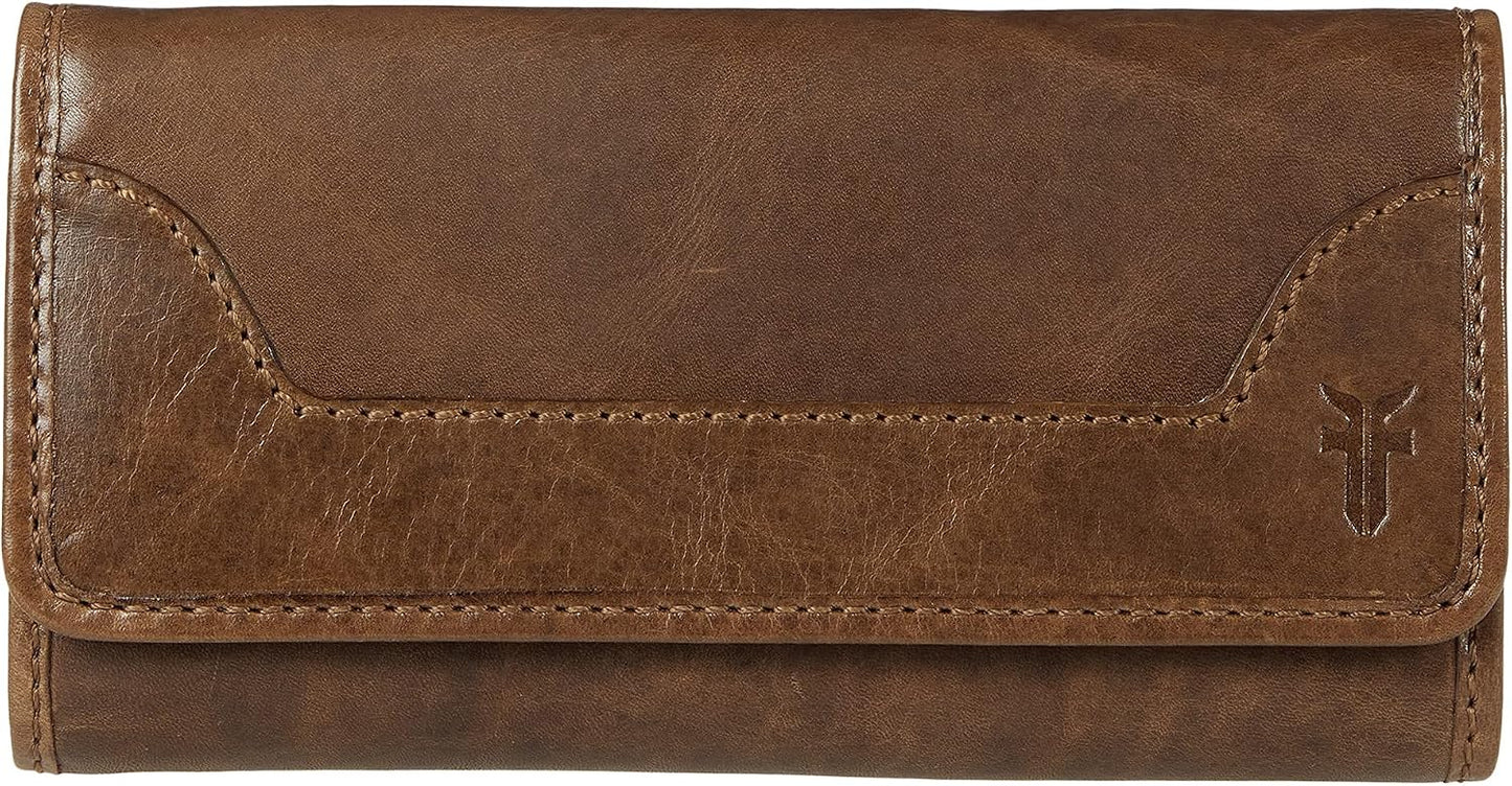 HOTFrye Melissa Wallet Cognac Antique Pull Up One Size