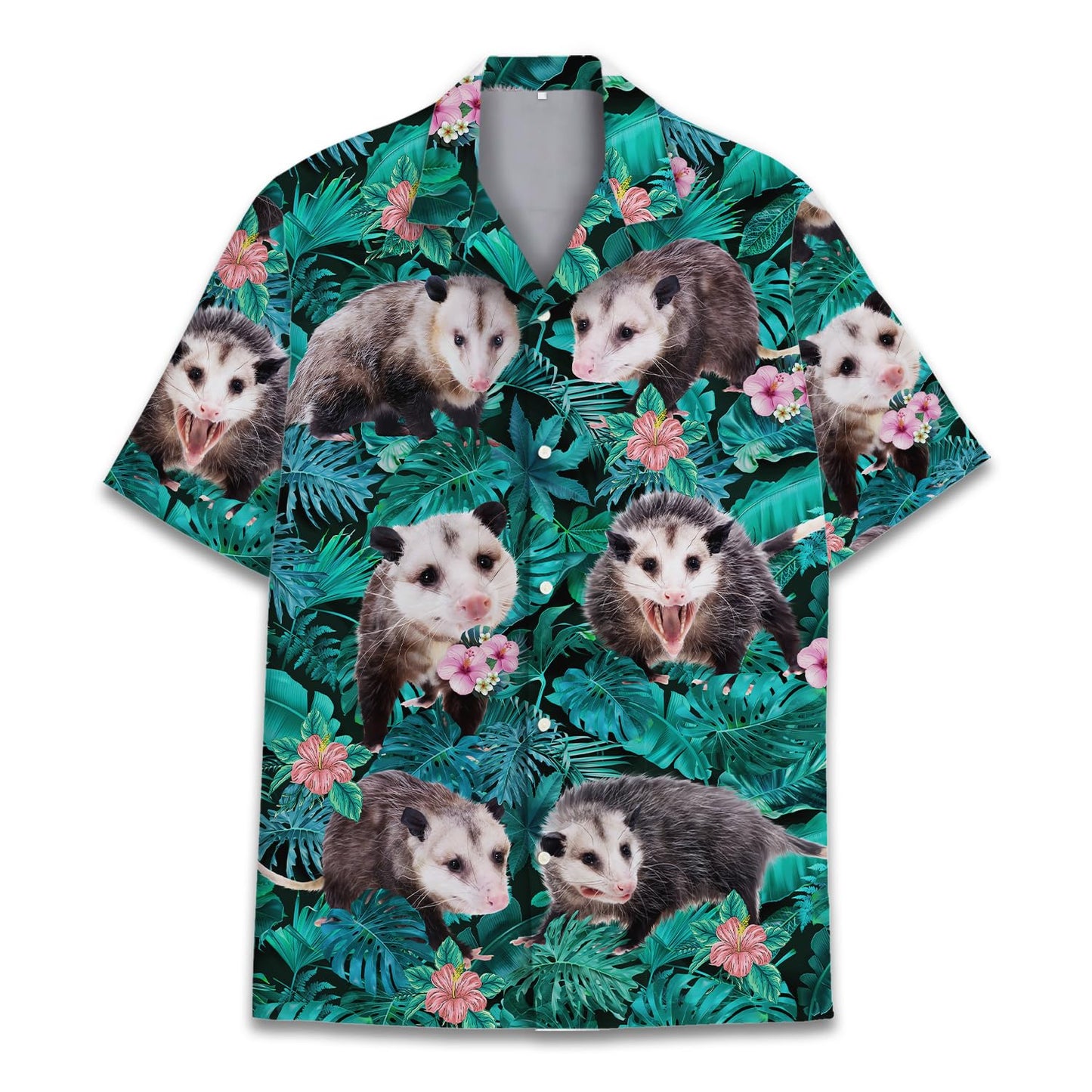 HOTTropical Bigfoot Hawaiian Shirts for Men Women, Sasquatch Summer Beach Button Down Short Sleeve