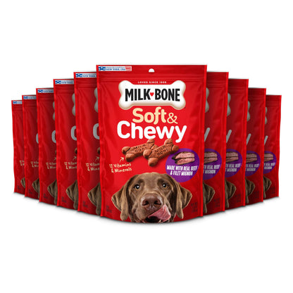 HOTMilk-Bone Soft & Chewy Dog Training Treats, 25 oz Canister | Made with real chicken breast, soft dog treats for training and rewarding, 18% protein, fortified with vitamins and minerals