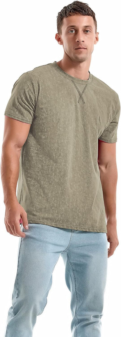 HOTKLIEGOU Men's T-Shirts - Premium Cotton Crew Neck Tees S - 4XL