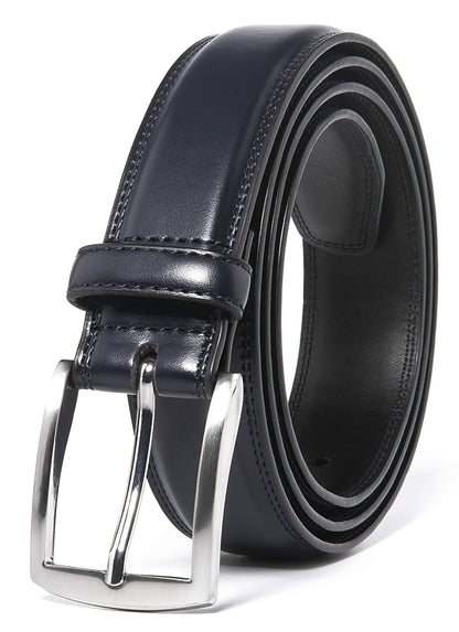 HOTFabio Valenti Genuine Leather Dress Belts For Men - Mens Belt For Suits, Jeans, Uniform With Single Prong Buckle