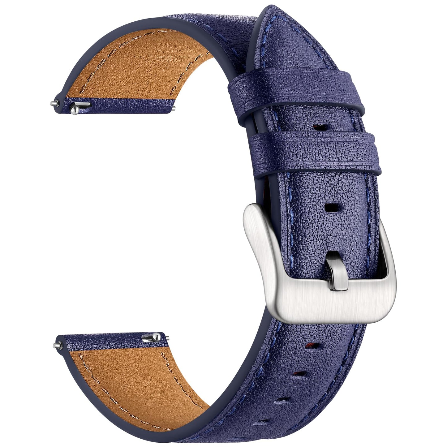 HOTGEAK 20mm 18mm 22mm Leather Band Compatible with Garmin Vivoactive 5/6/4/3 Watch Bands, Venu 4/Venu 3S/2S, Quick Release Vintage Genuine Leather Strap for Venu 3/2/Forerunner 265/165 Men Women