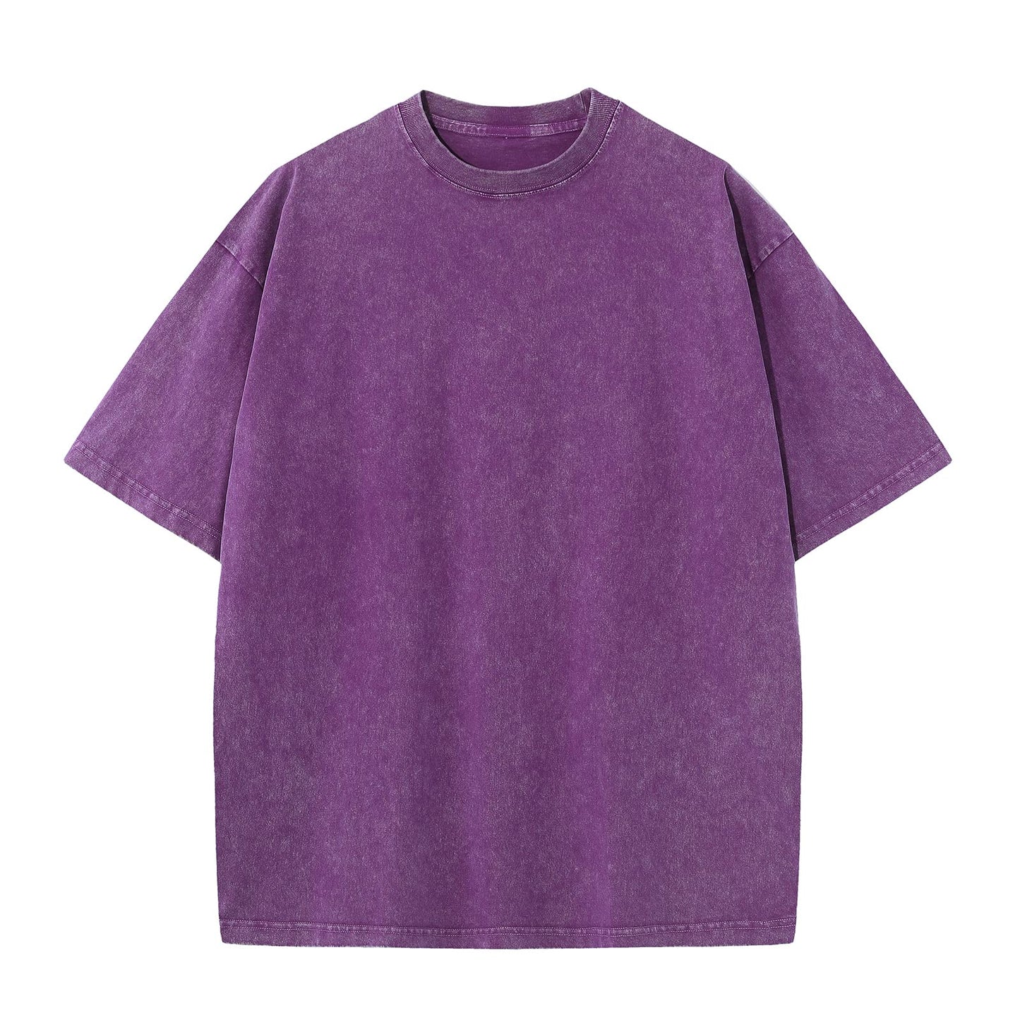 HOTMen's Cotton T-Shirts Oversized Unisex Short Sleeves Casual Loose Wash Solid Basic Tee Tops