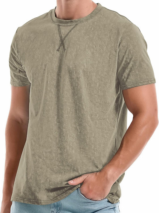 HOTKLIEGOU Men's T-Shirts - Premium Cotton Crew Neck Tees S - 4XL