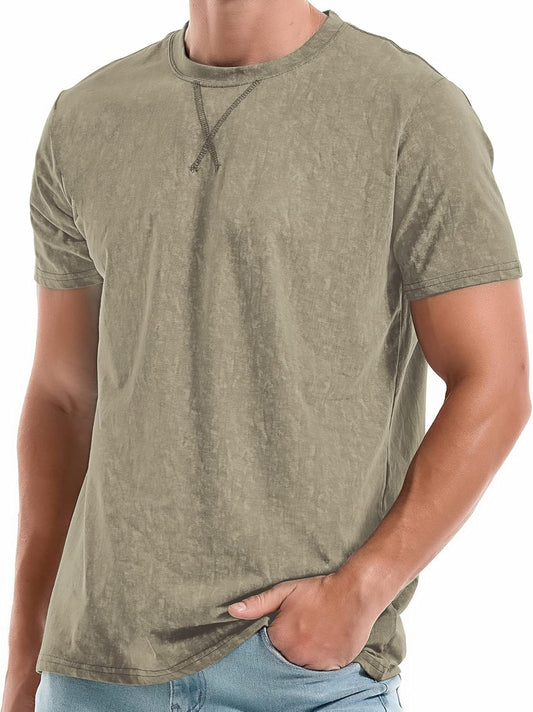 HOTKLIEGOU Men's T-Shirts - Premium Cotton Crew Neck Tees S - 4XL