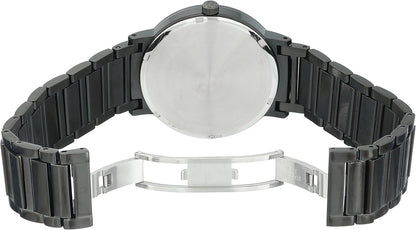 HOTBulova Men's 3-Hand Quartz Watch with Diamond Dial and Edge to Edge Crystal