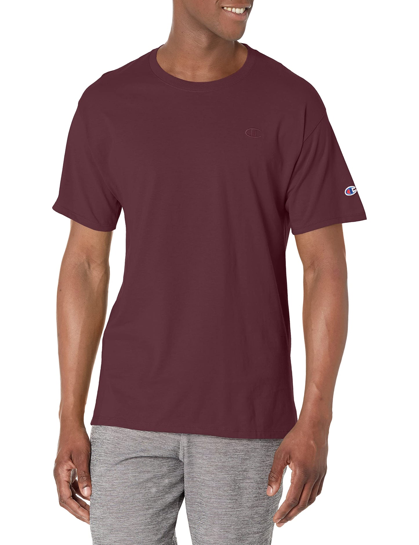 HOTChampion Men's Classic Short Sleeve T-Shirt, Standard Fit, Midweight 100% Cotton, Available in Regular and Big & Tall