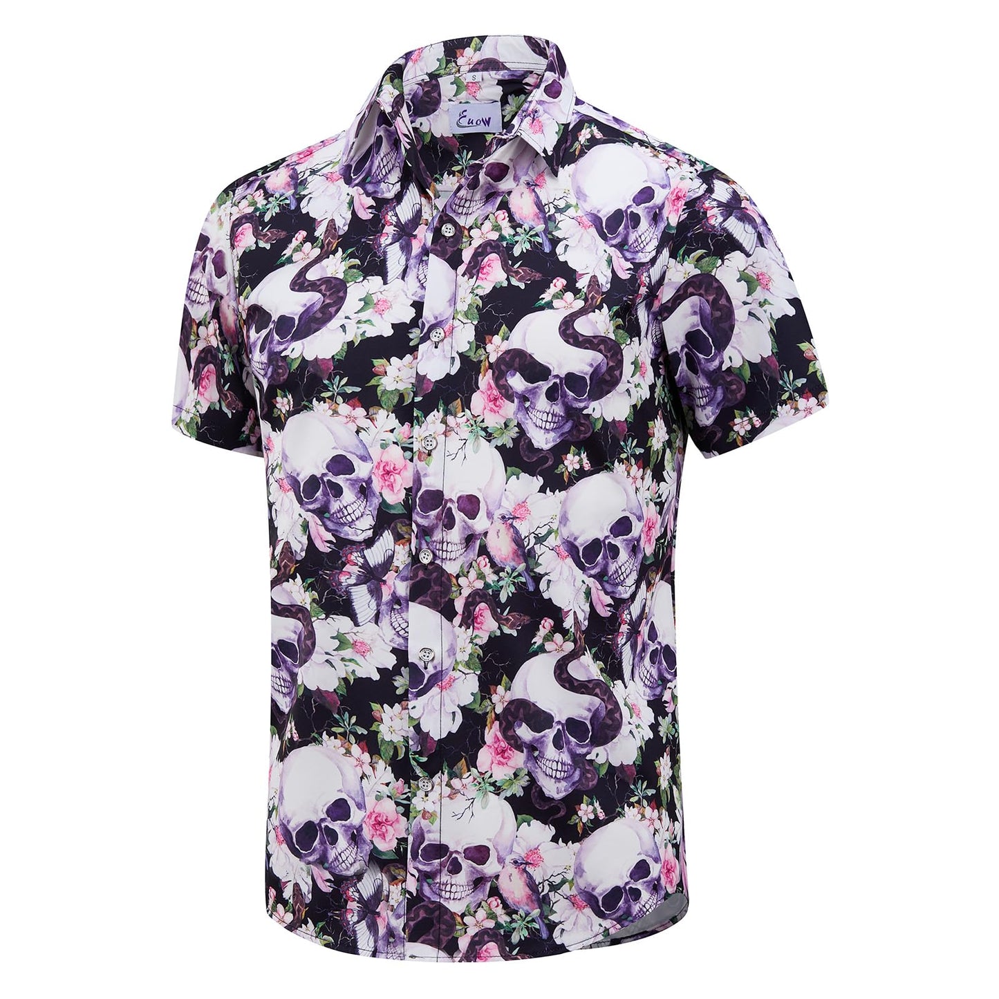 HOTEUOW Men's Hawaiian Shirt Short Sleeve Printed Button Down Beach Shirts
