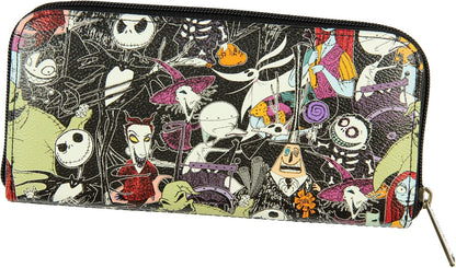 HOTLoungefly The Nightmare Before Christmas Allover Print Character Zip Around Wallet