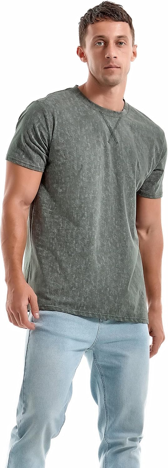 HOTKLIEGOU Men's T-Shirts - Premium Cotton Crew Neck Tees S - 4XL