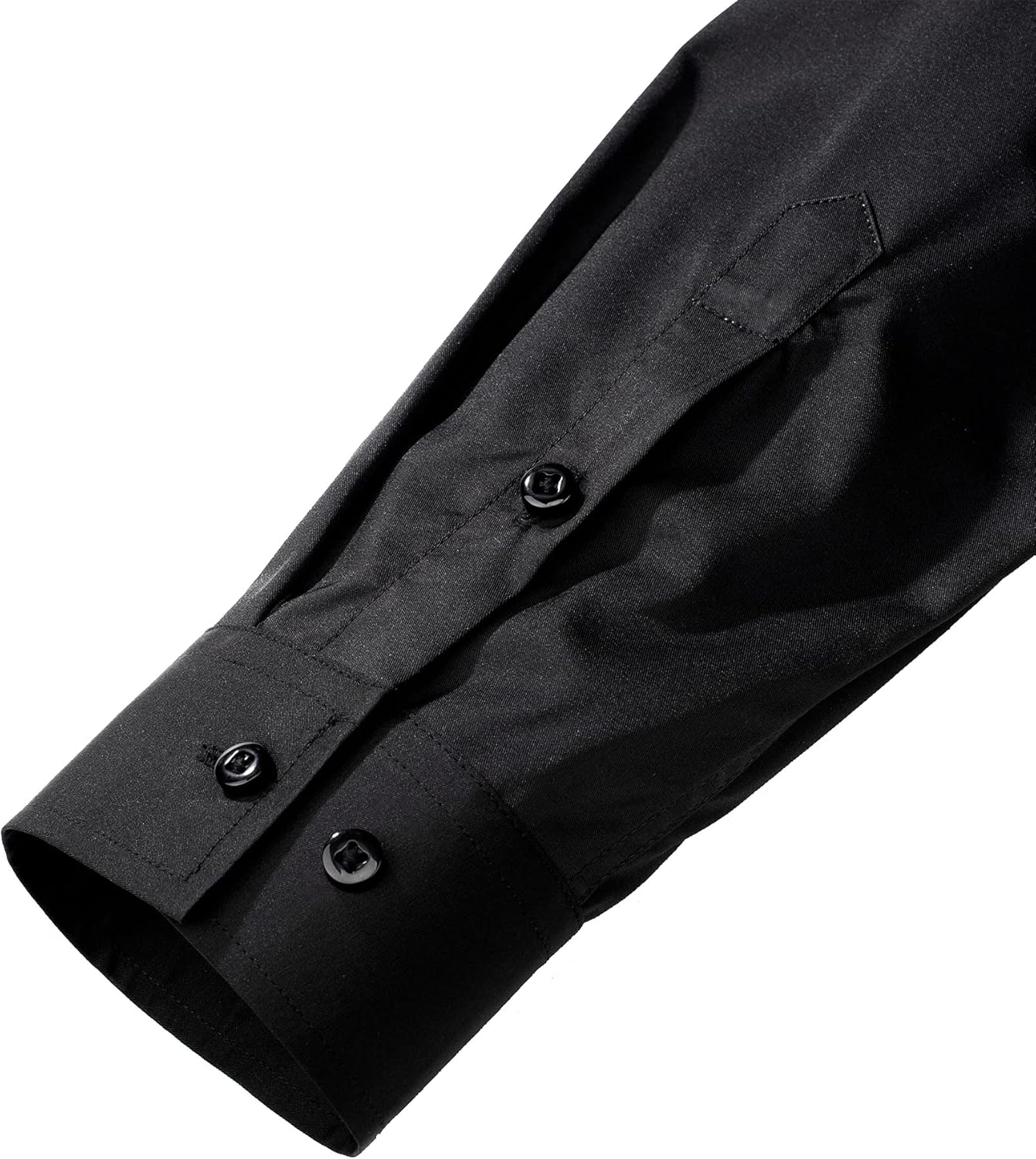 HOTJ.VER Men's Dress Shirts Solid Long Sleeve Stretch Wrinkle-Free Formal Shirt Business Casual Button Down Shirts